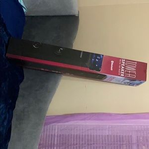 Tower speaker with fm radio